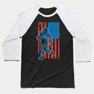 Football USA American Flag Vintage Baseball T-Shirt